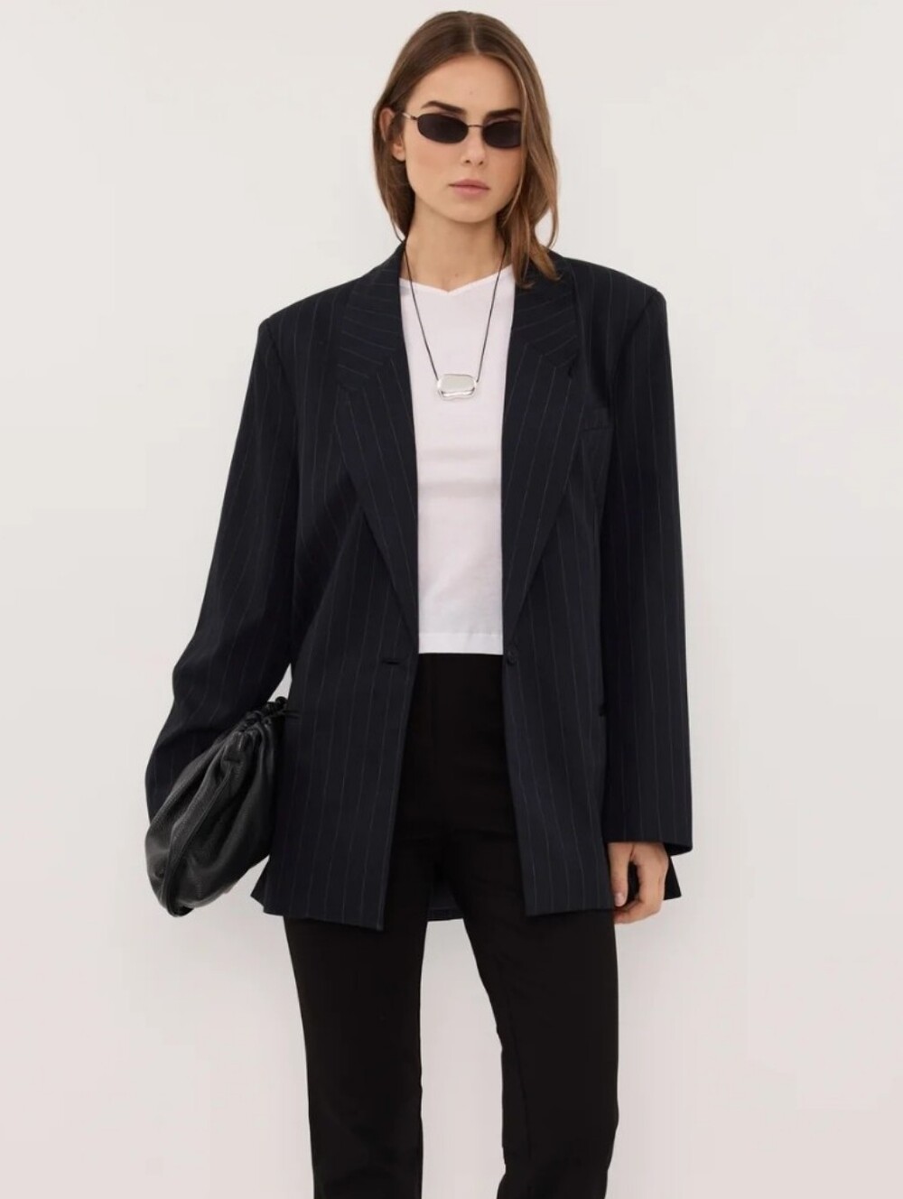 DISSH Sian Ink Pinstripe Oversized Blazer